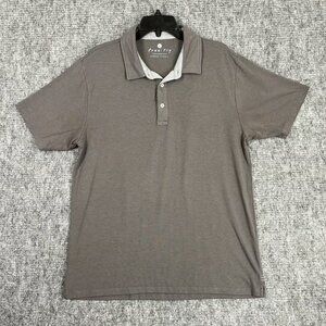 Free Fly Polo Shirt Mens L Gray Performance Bamboo Stretch Golf UPF Sun Wicking